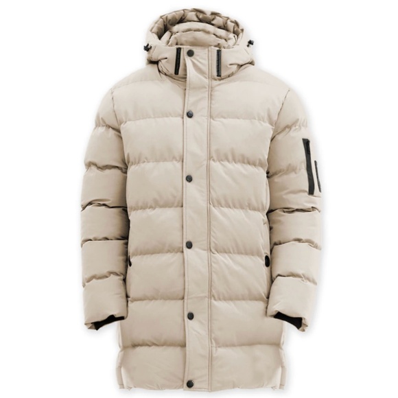 Point Zero - Mens LEVI Long Puffer Winter Coat - Picture 1 of 5